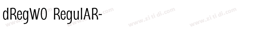 dRegW0 RegulAR字体转换